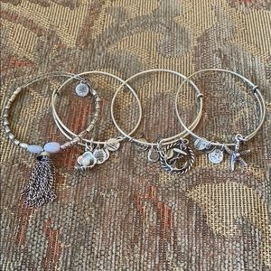 Alex and Ani Silver Charm Bracelets